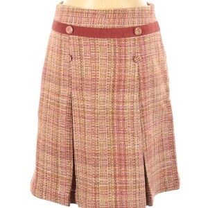 LIQUID size 4 A-line tweed plaid pink wool skirt I. Excellent condition